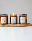 3 Amber Glass Candle Bundle