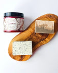 Exfoliation Bundle [Lg Sweetgrass Scrub, Earth's Wisdom, Beaded Moccasin]