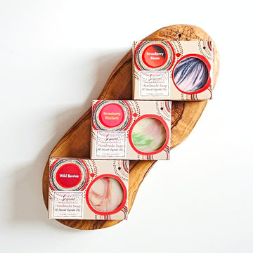 Strawberry Soap Bundle [Strawberry Moon, Strawberry Rhubarb, Wild Berries]