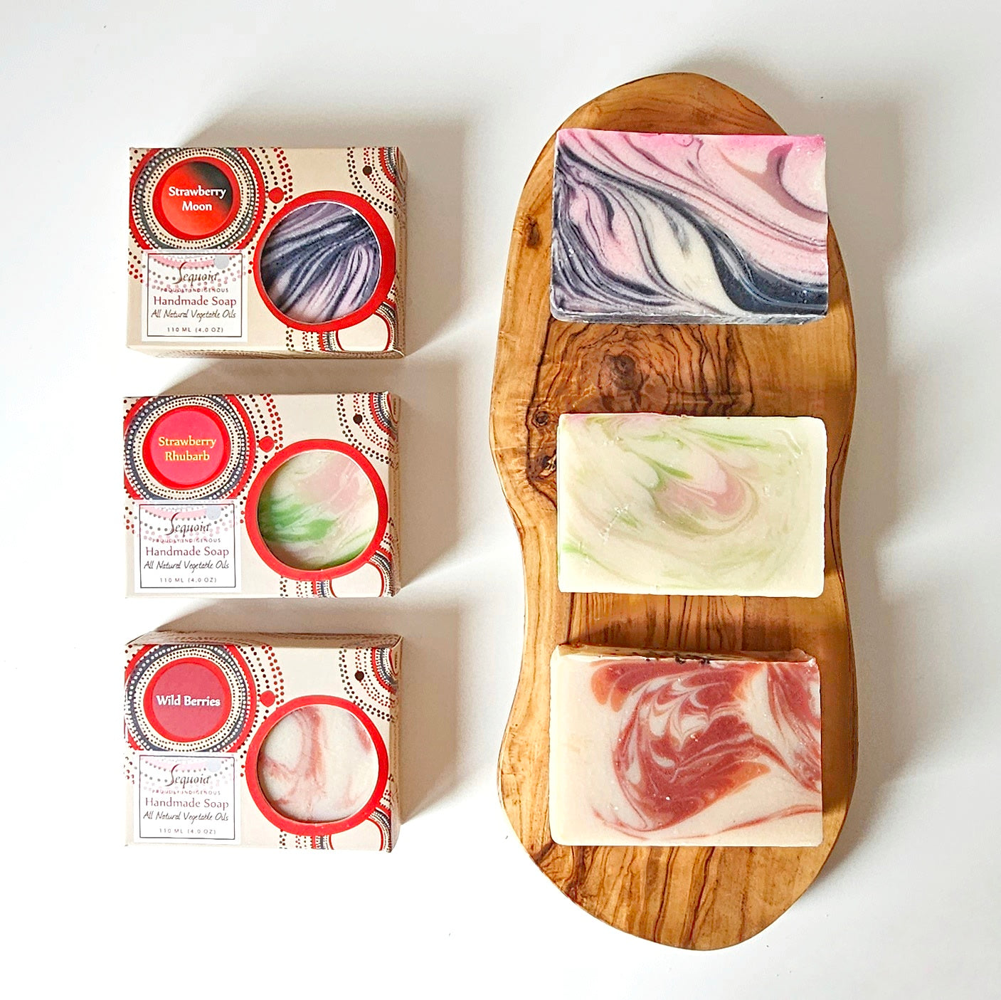 Strawberry Soap Bundle [Strawberry Moon, Strawberry Rhubarb, Wild Berries]